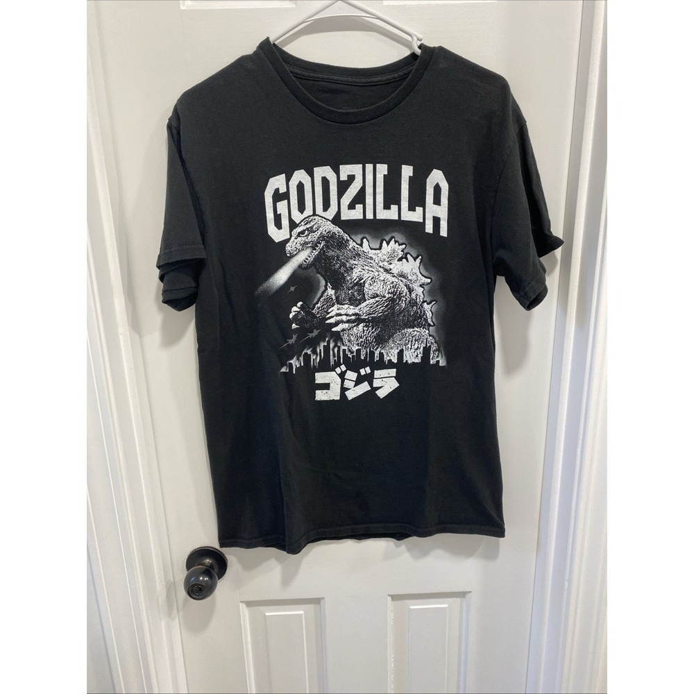 Godzilla Mens Black And White T-shirt Size‎ Medium
